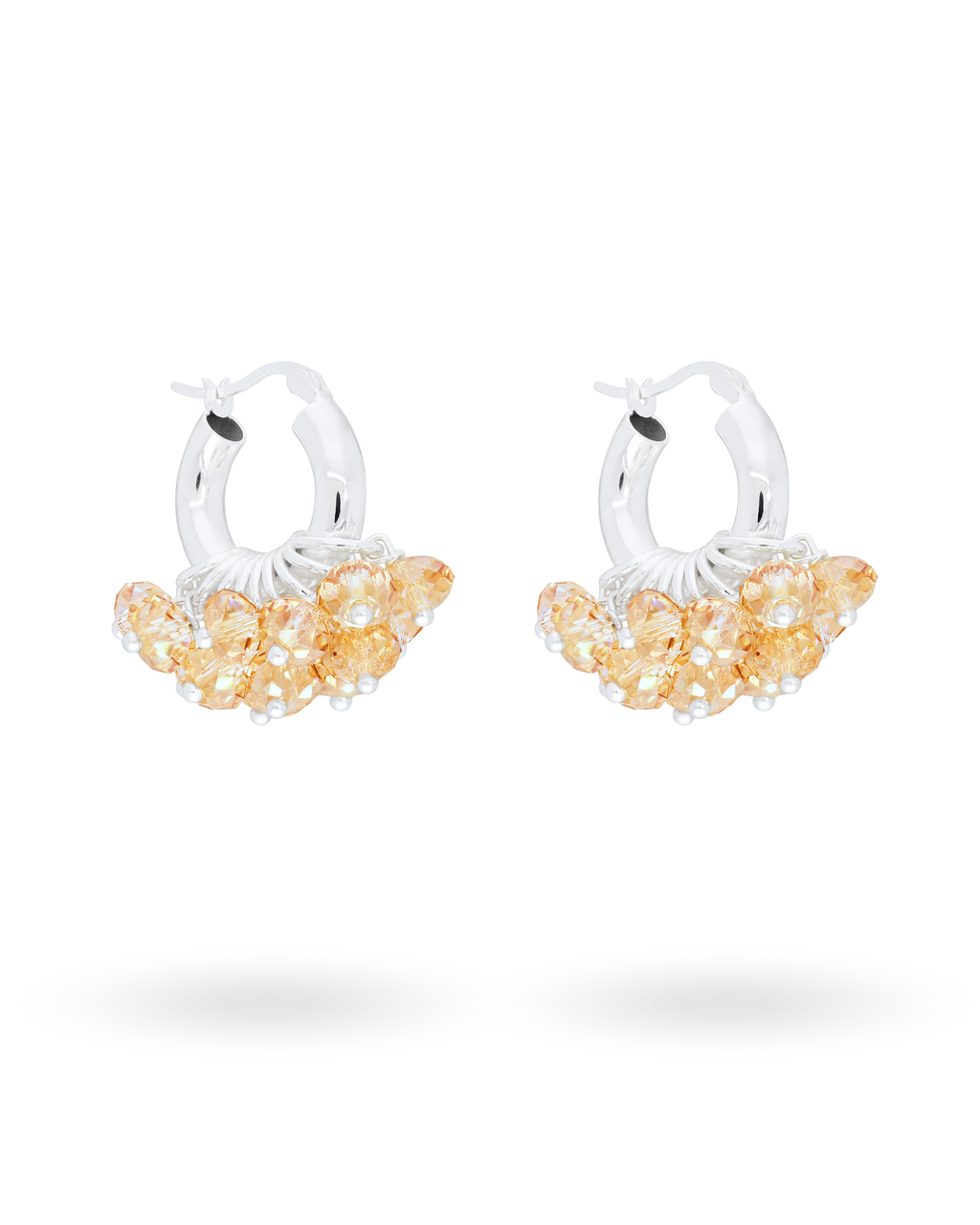 Mini Biscuit Bliss Earrings in Silver