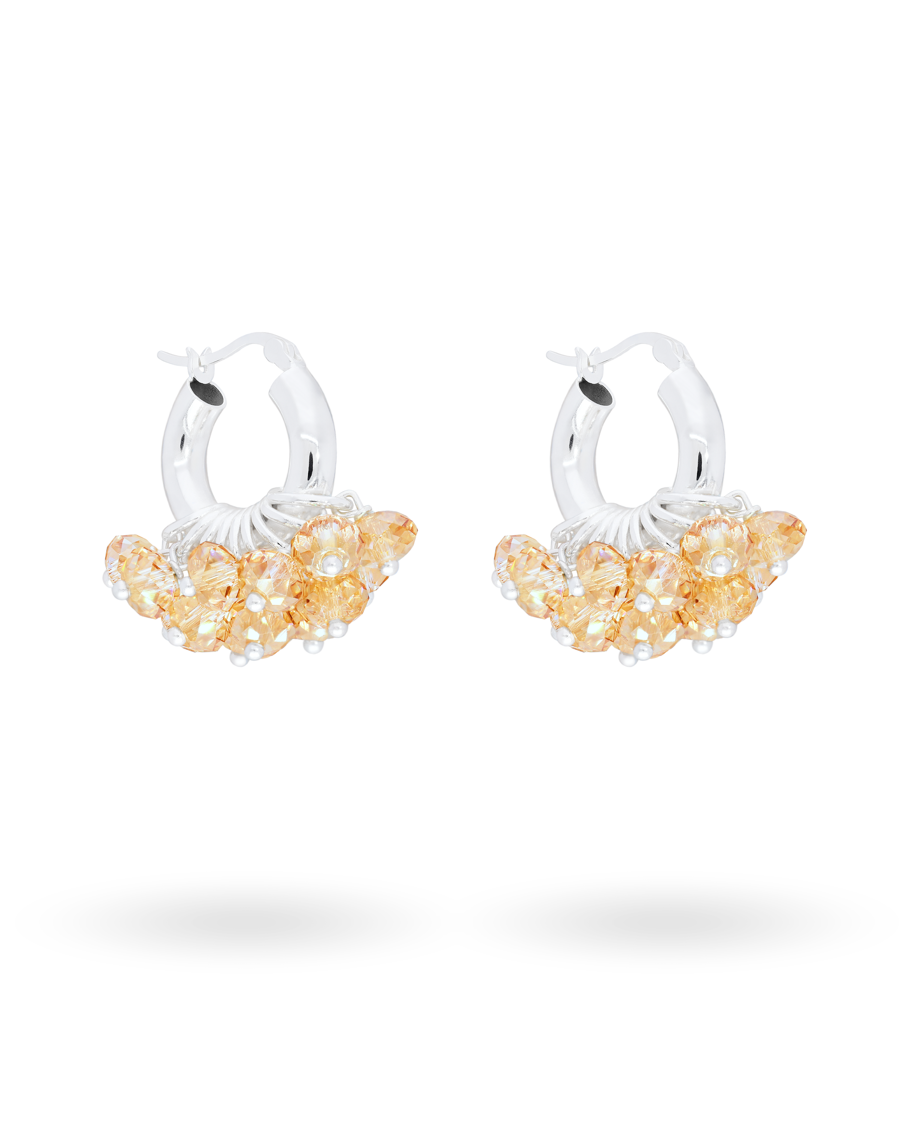 Mini Biscuit Bliss Earrings in Silver