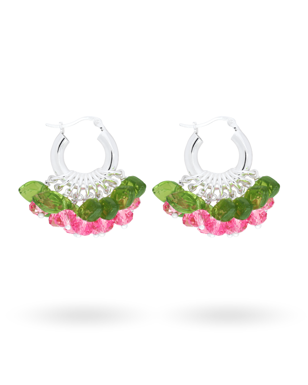 Mini Rose Fields Forever Earrings in Silver