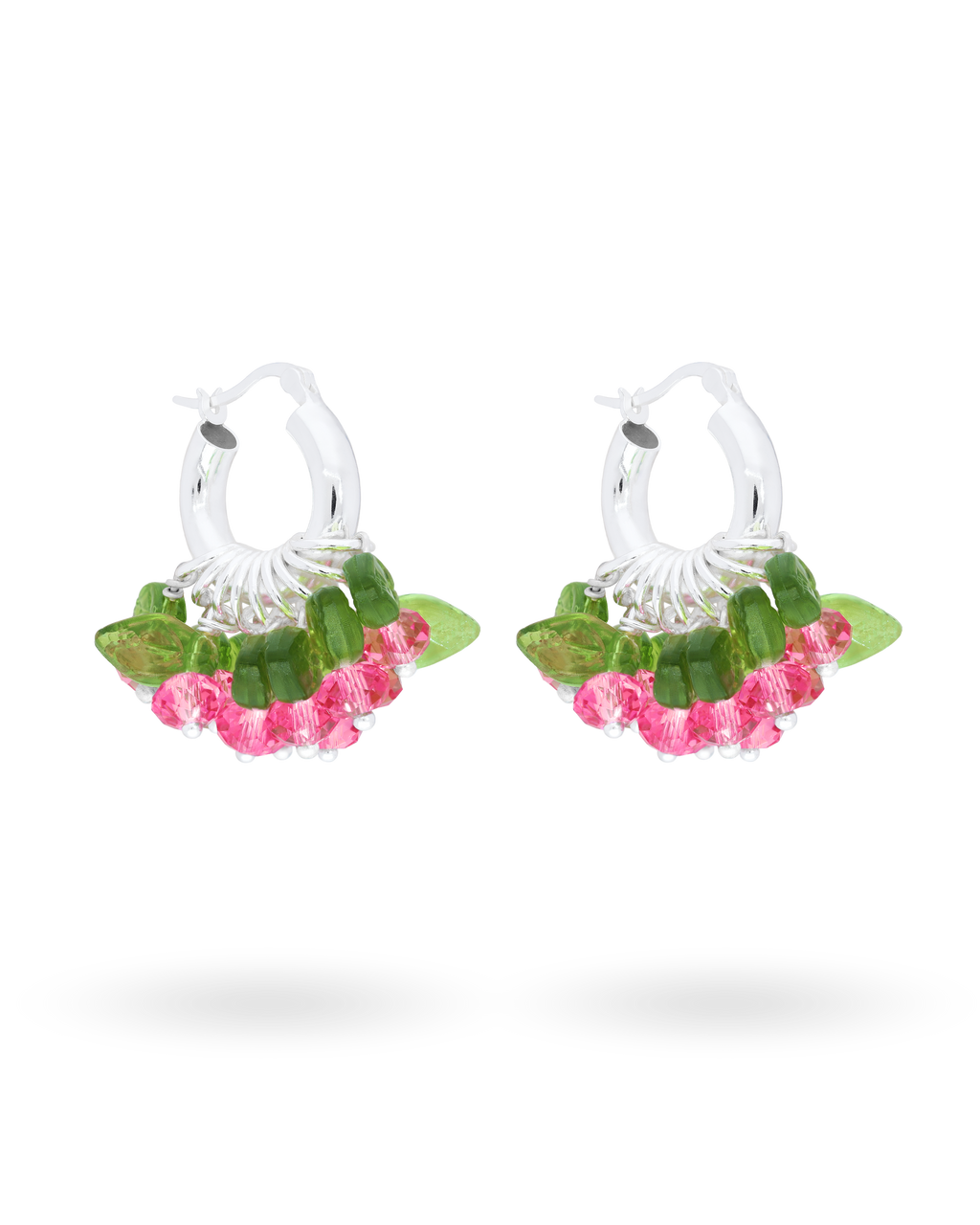 Mini Rose Fields Forever Earrings in Silver