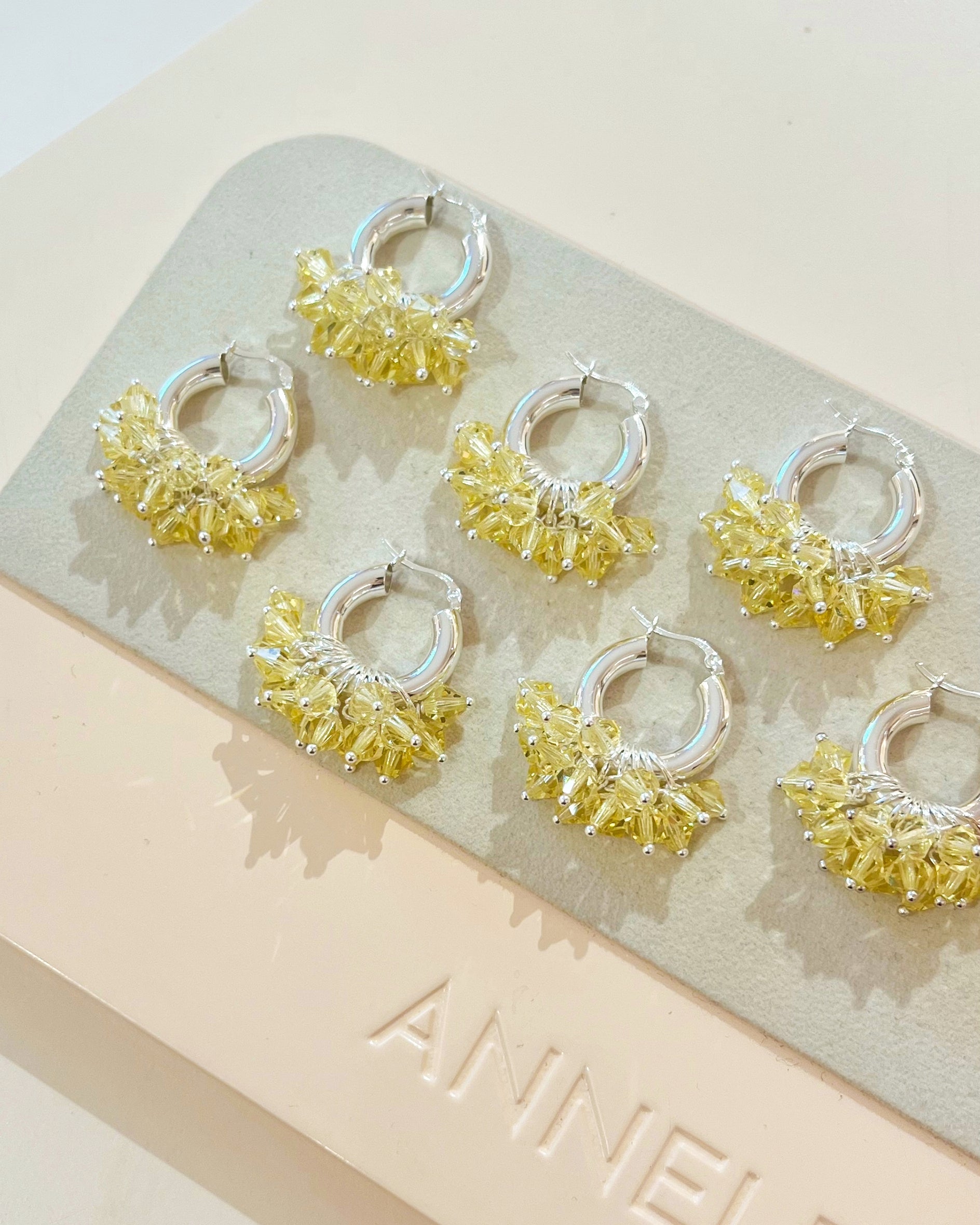 Buttercream Buff Earrings in Silver