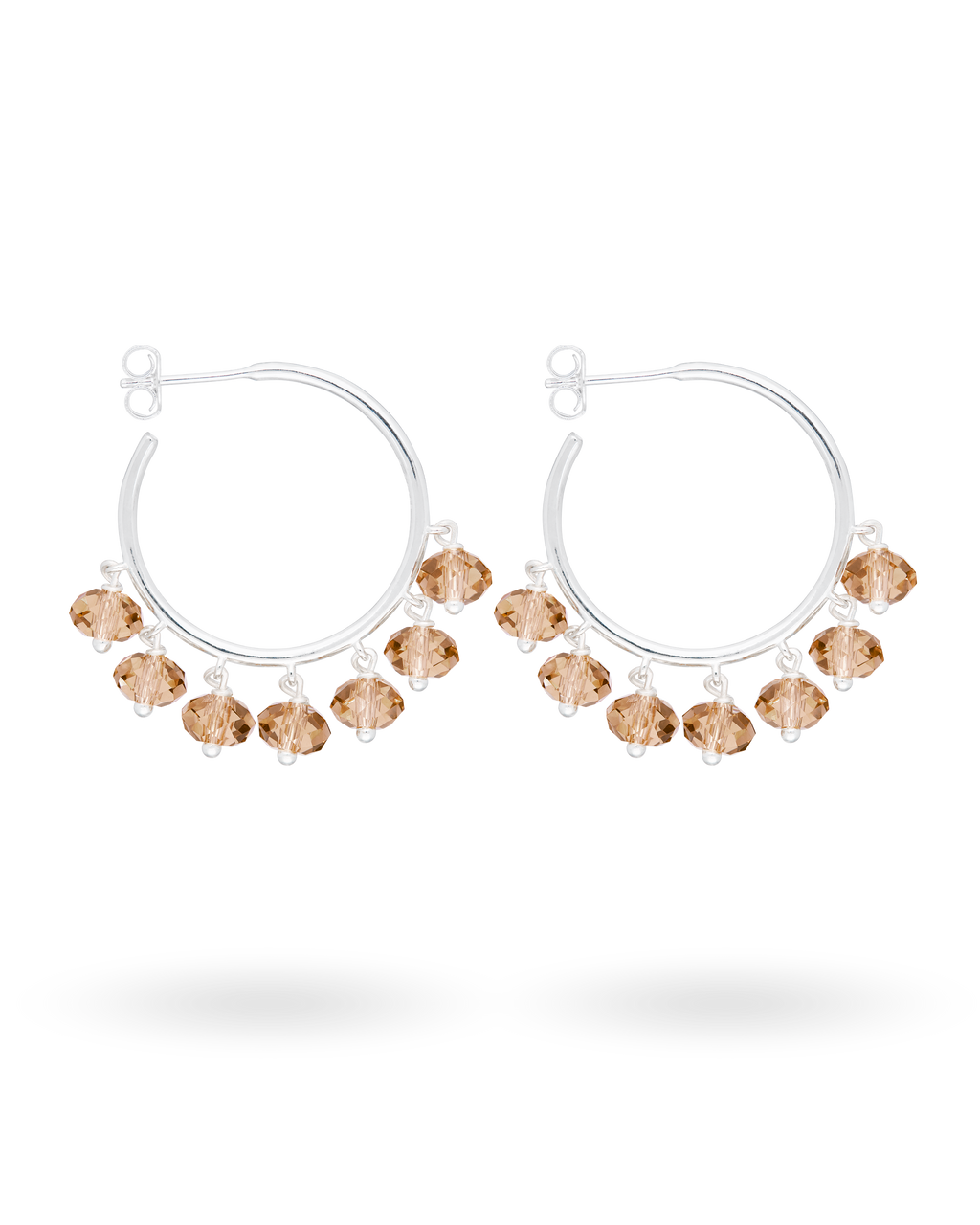 Salted Caramel Swirl Earrings in Silver