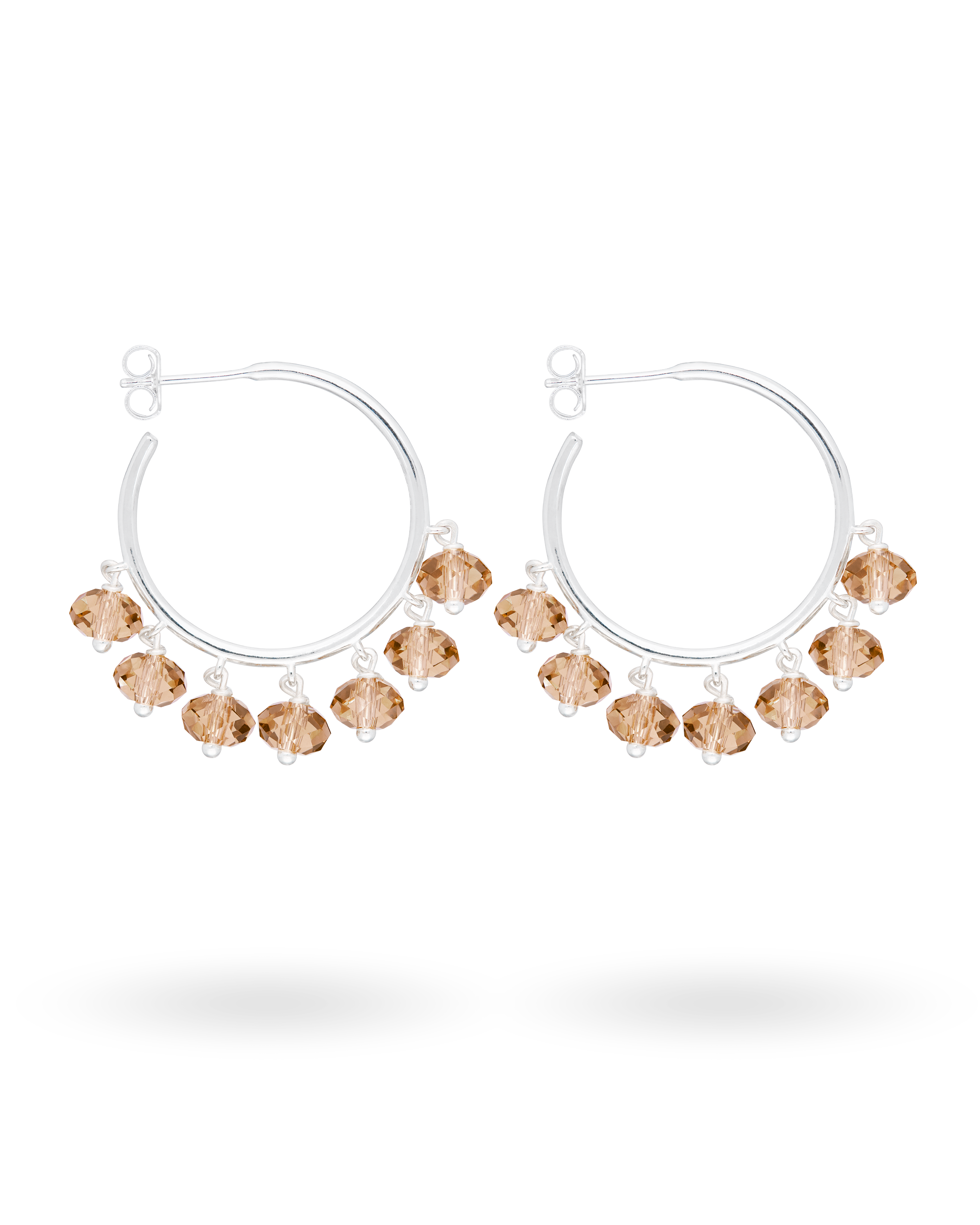 Salted Caramel Swirl Earrings in Silver