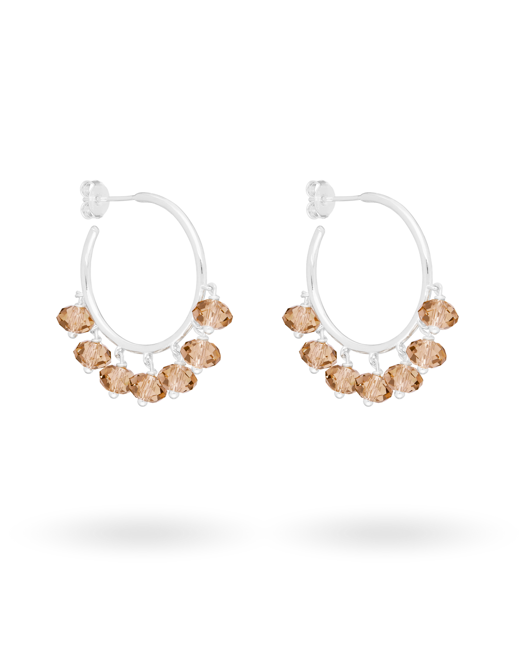 Salted Caramel Swirl Earrings in Silver