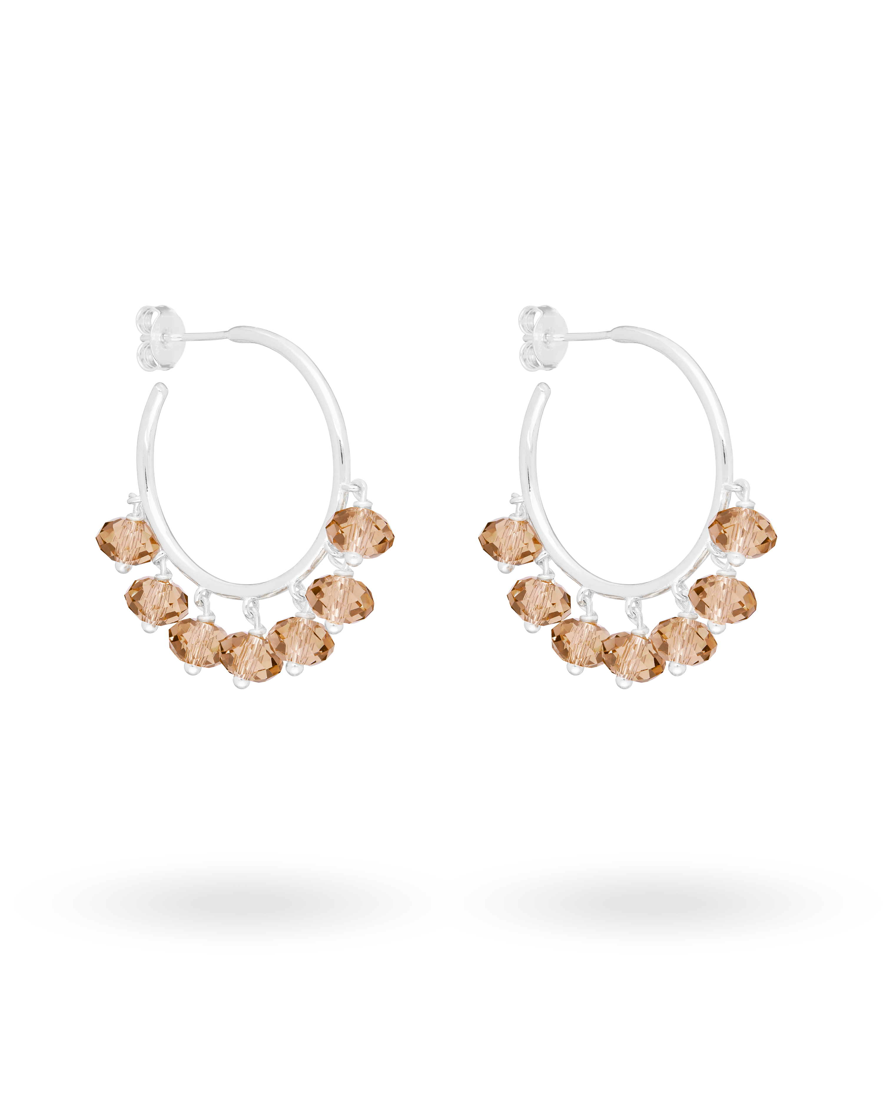 Salted Caramel Swirl Earrings in Silver