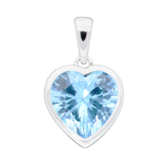 Sweethearts Blue Necklace in Silver