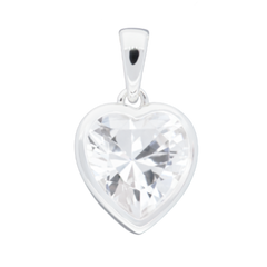 Sweethearts Crystal Necklace in Silver