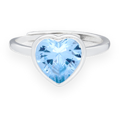 Sweethearts Blue Ring in Silver