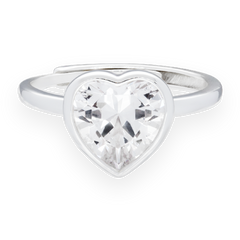 Sweethearts Crystal Ring in Silver