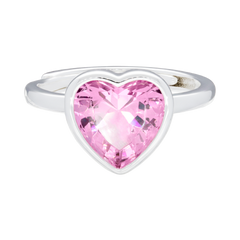Sweethearts Light Pink Ring in Silver
