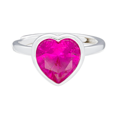 Sweethearts Pink Ring in Silver