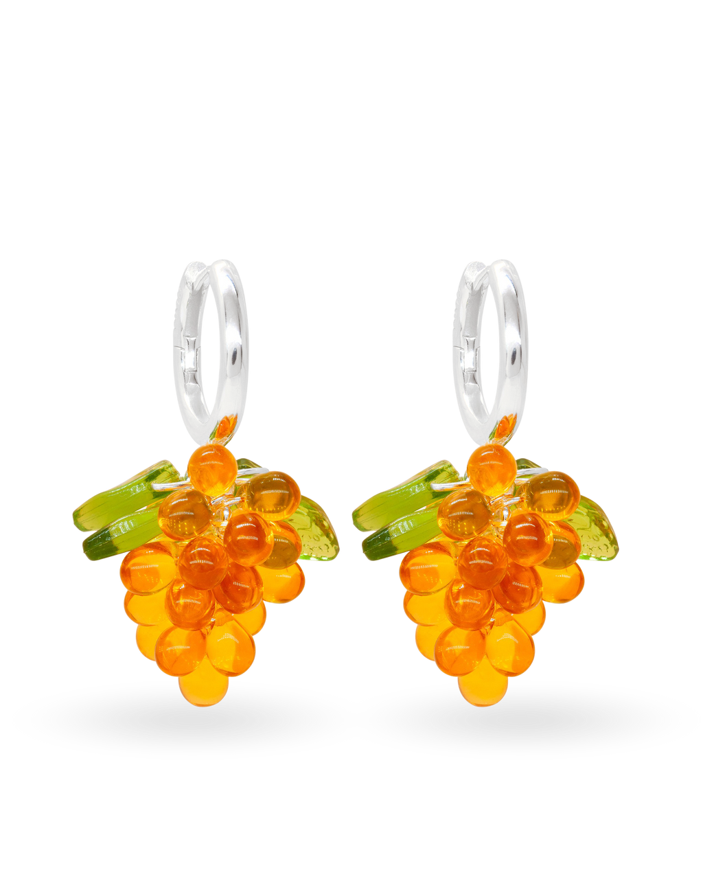Apricot Jelly Earrings in Silver