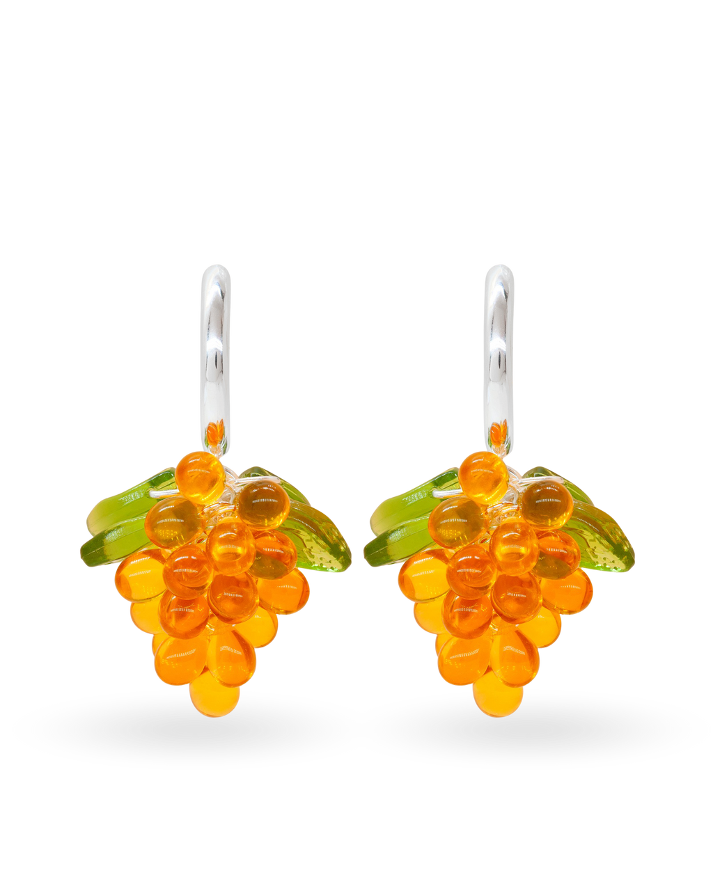 Apricot Jelly Earrings in Silver