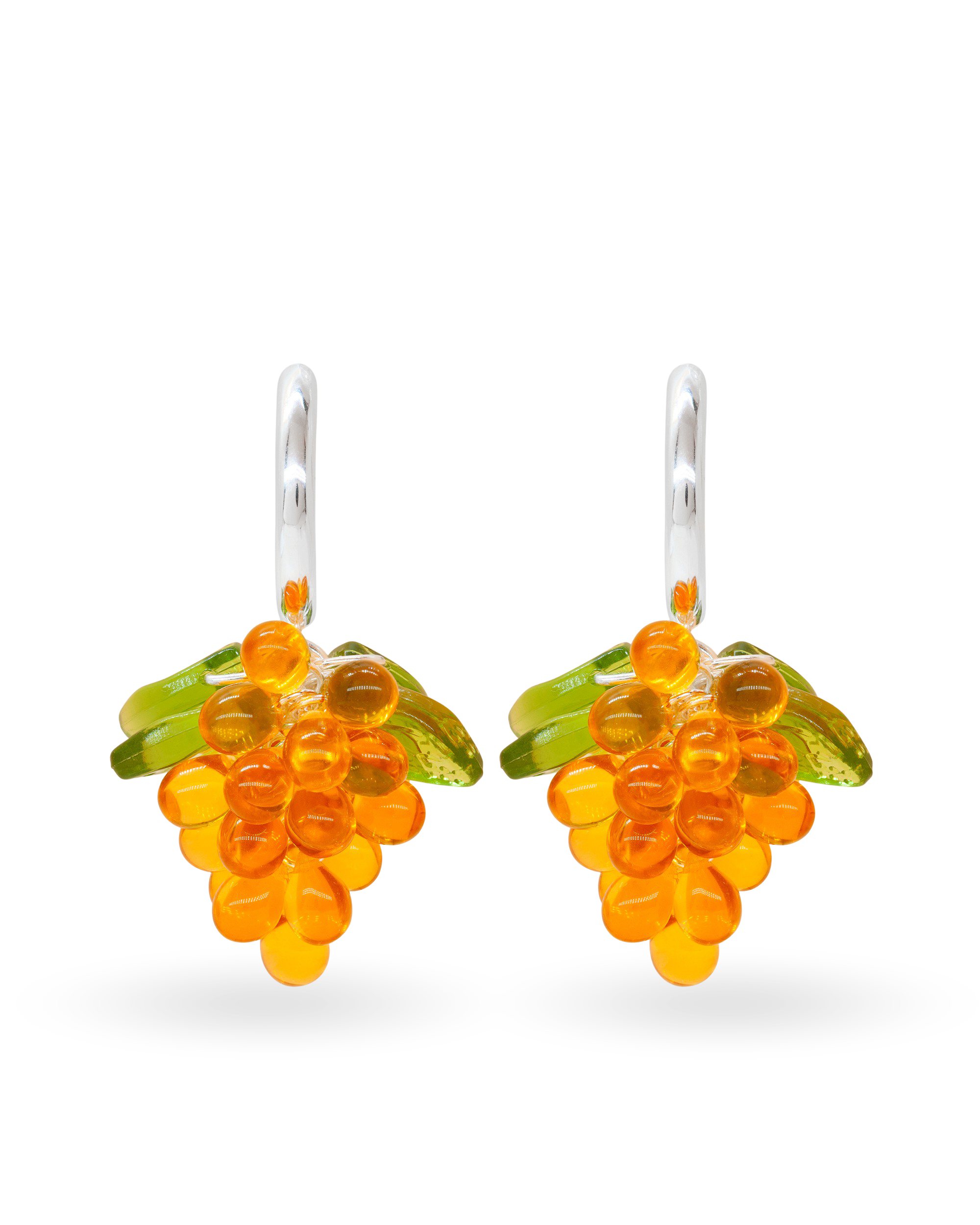 Apricot Jelly Earrings in Silver
