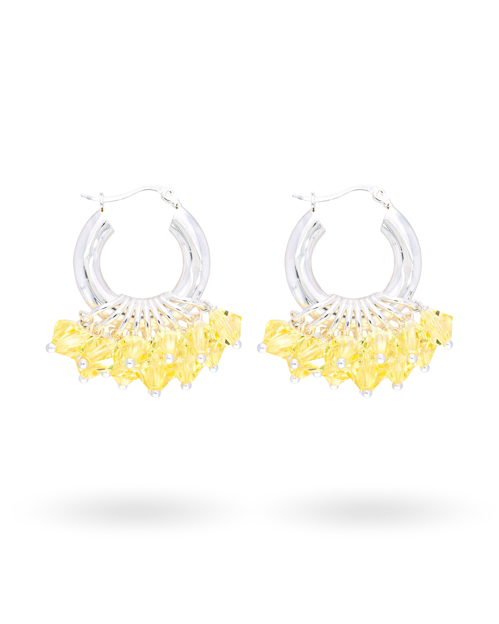 Buttercream Buff Earrings in Silver