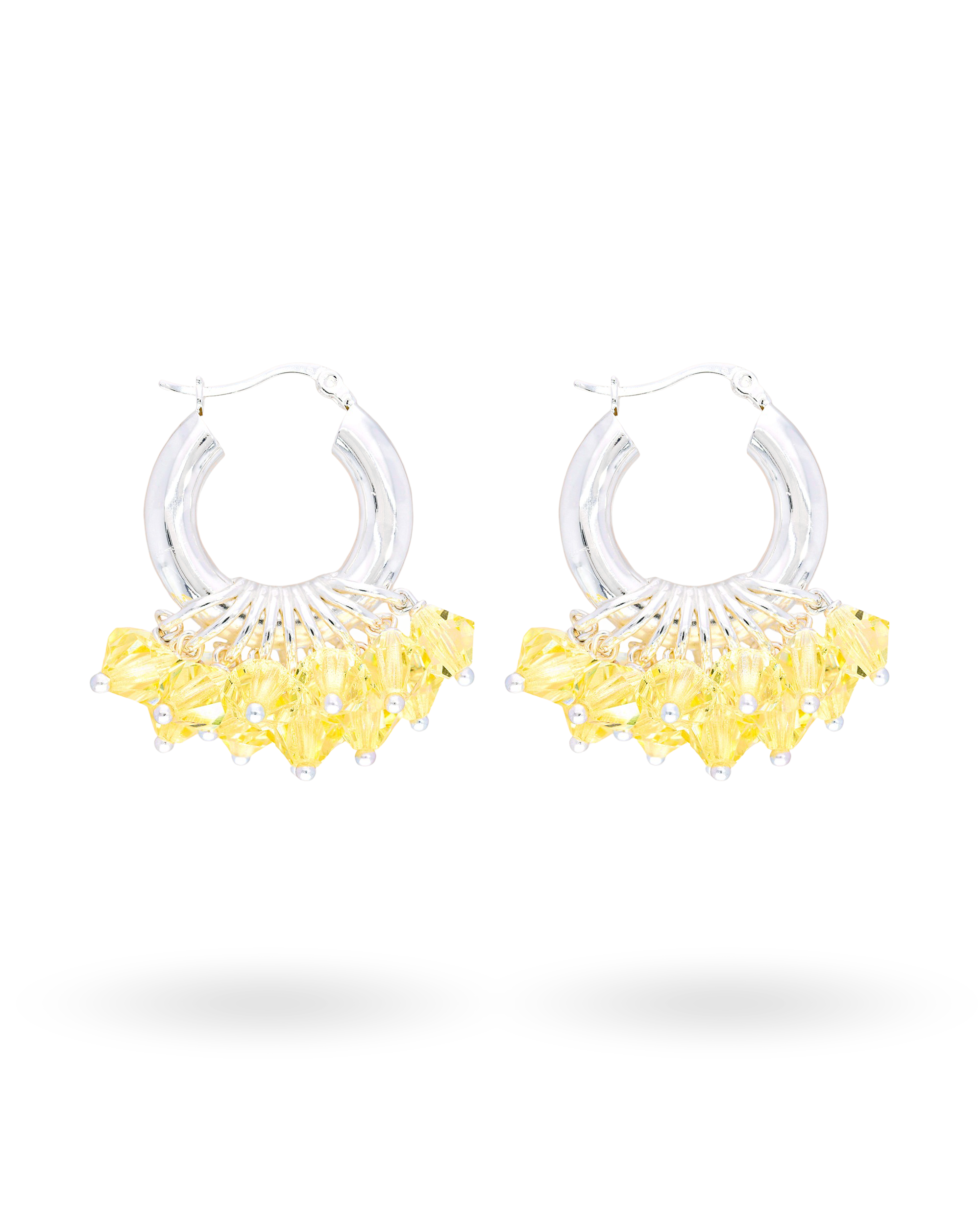 Buttercream Buff Earrings in Silver