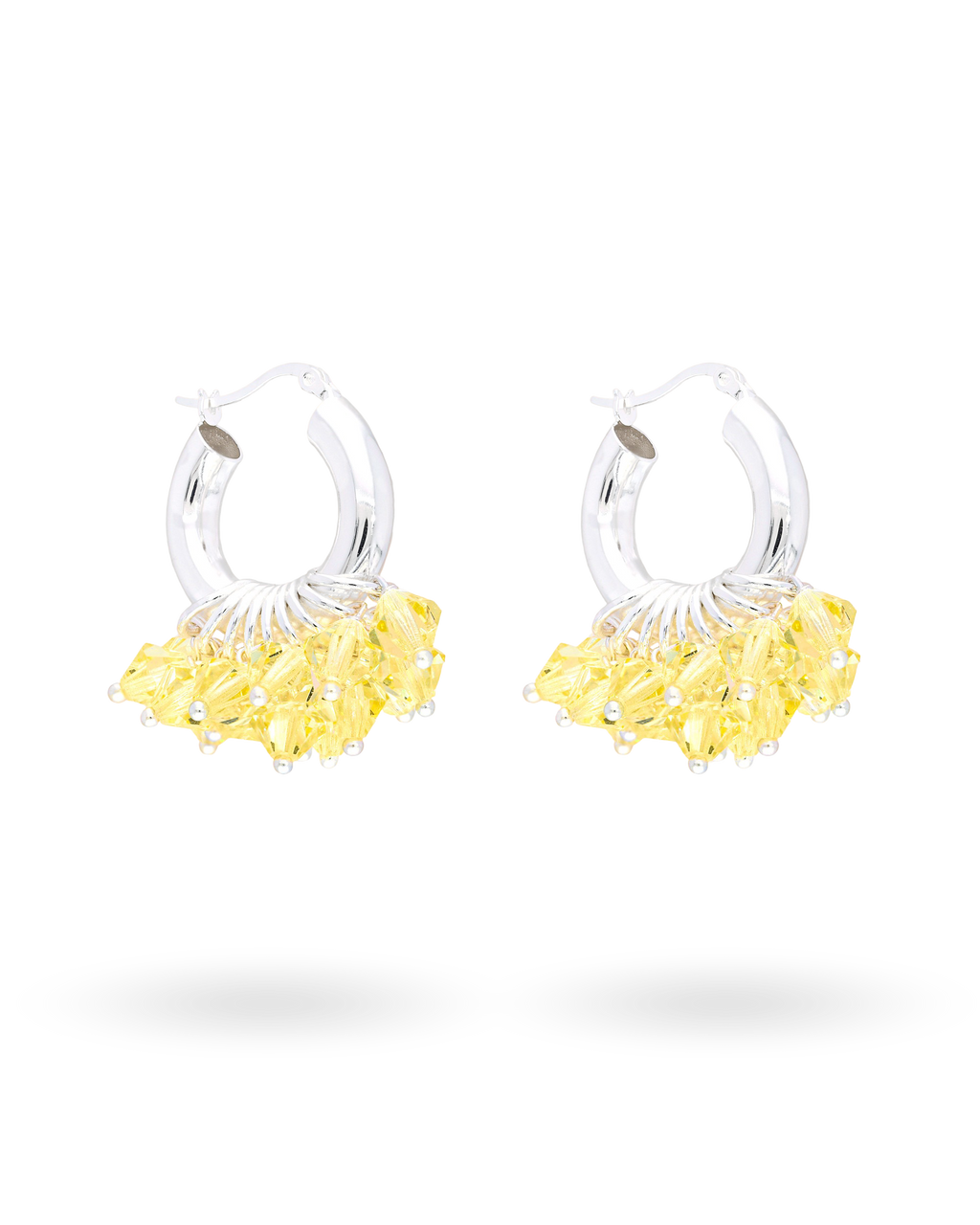 Buttercream Buff Earrings in Silver