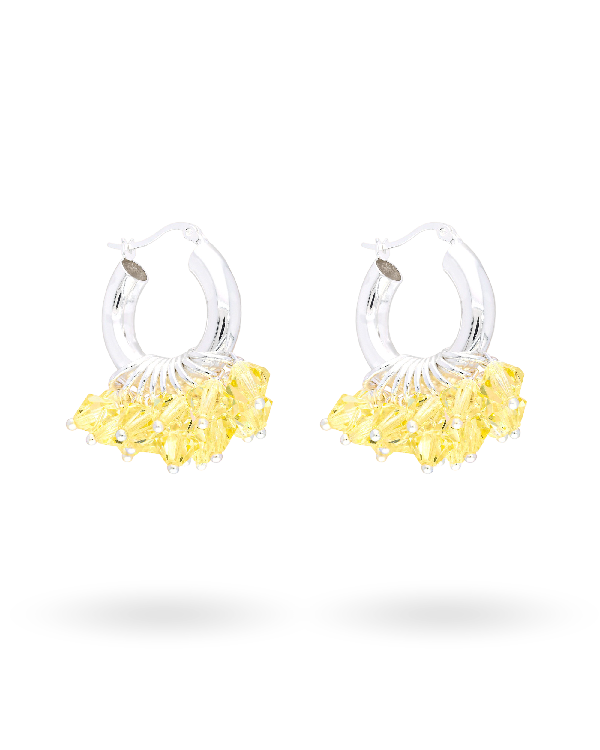 Buttercream Buff Earrings in Silver