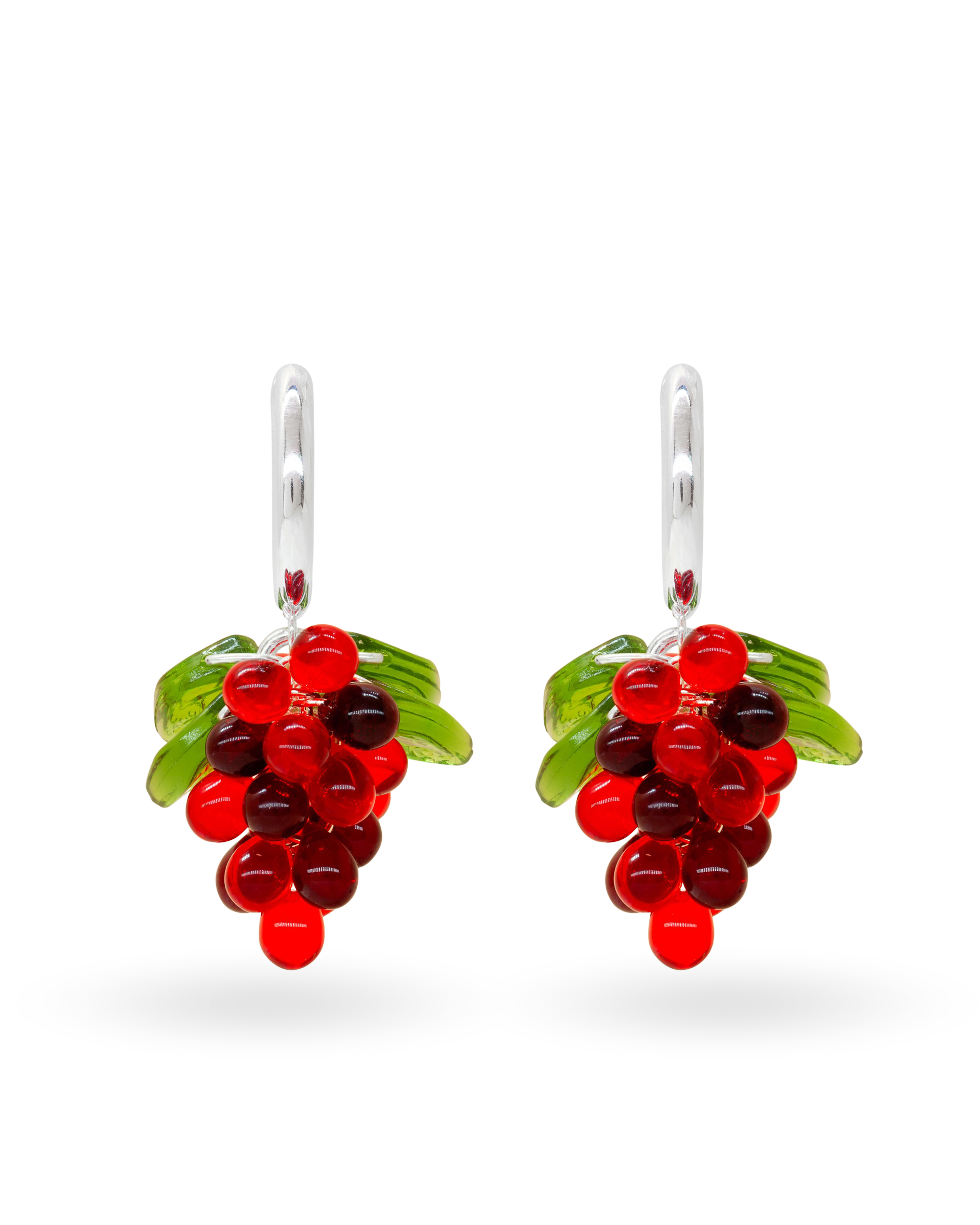 Candy Currant Jelly Earrings in Silver