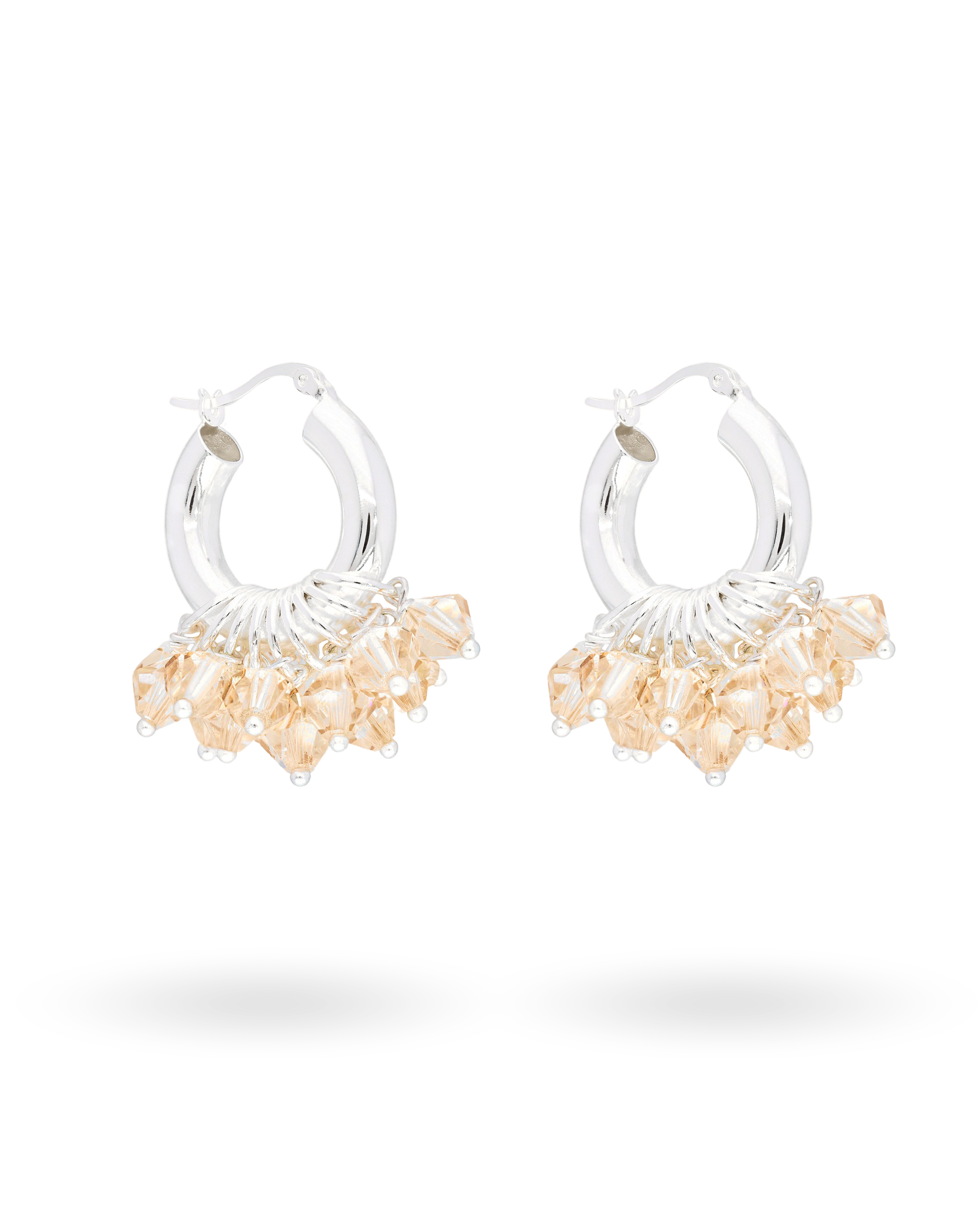 Golden Goddess Earrings in Silver