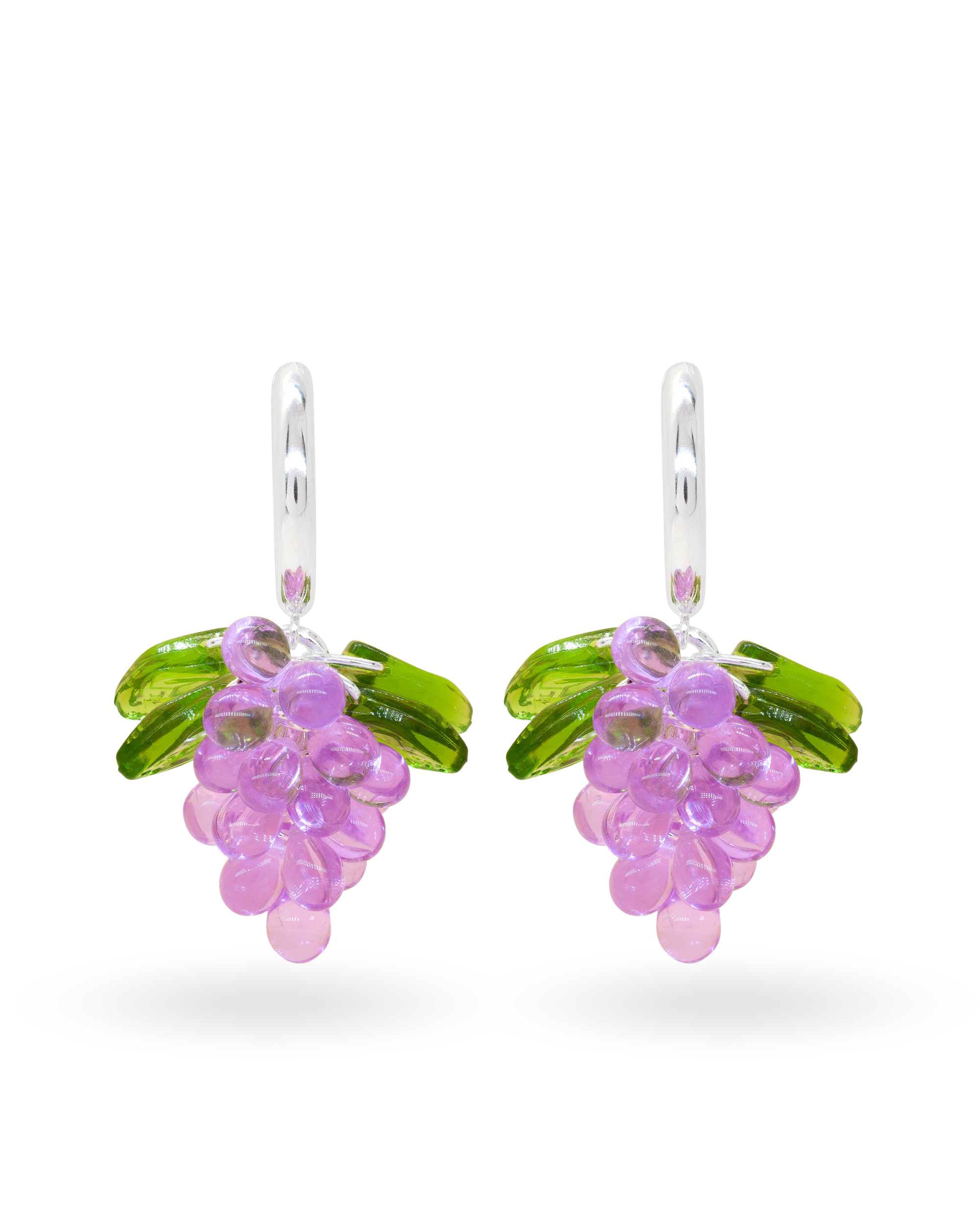 Lavender Jelly Earrings in Silver