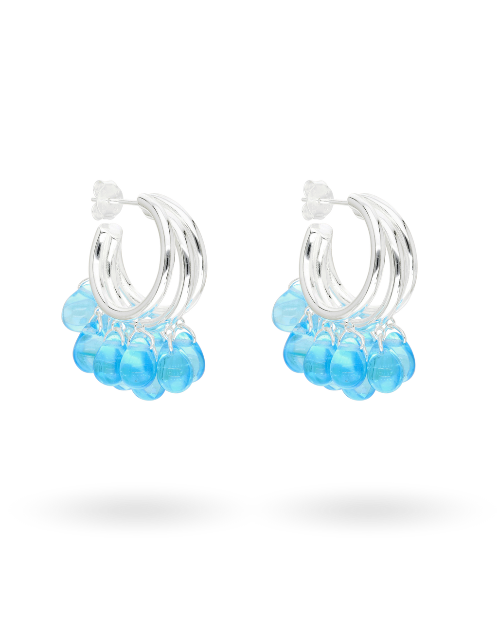 Mermaid Milkshake Earrings in Silver