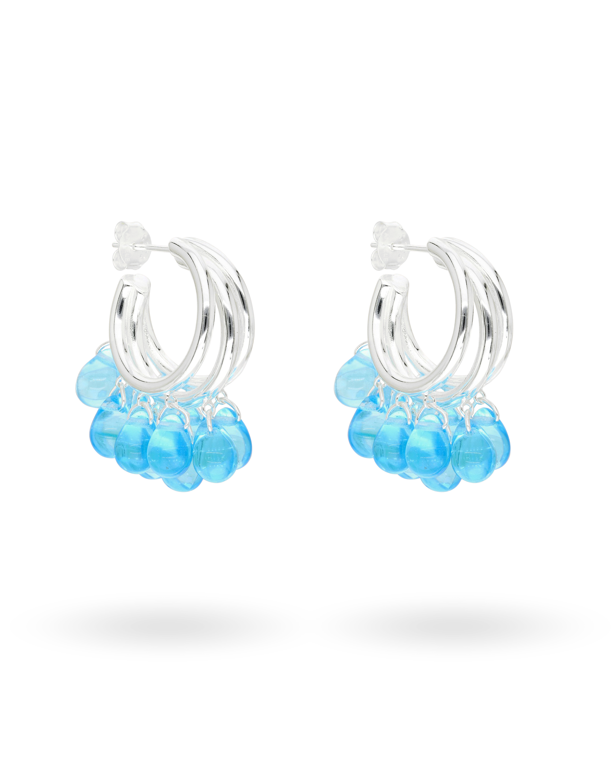 Mermaid Milkshake Earrings in Silver