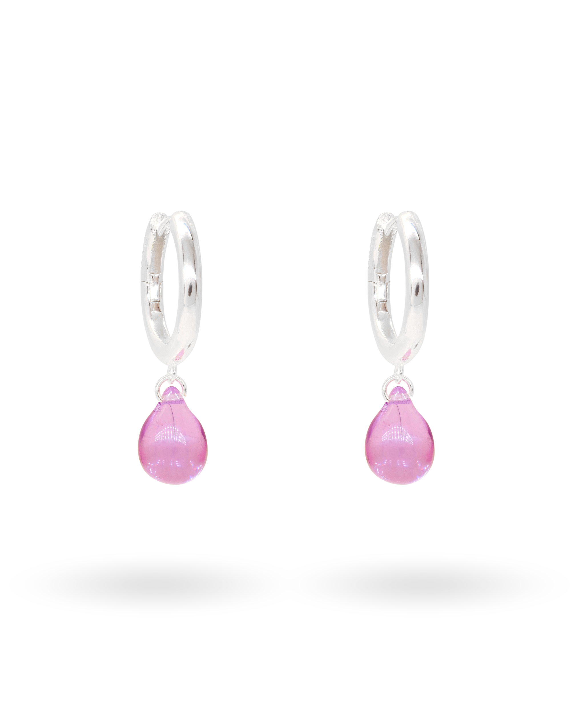 Sugar Drop Violet Earrings in Silver