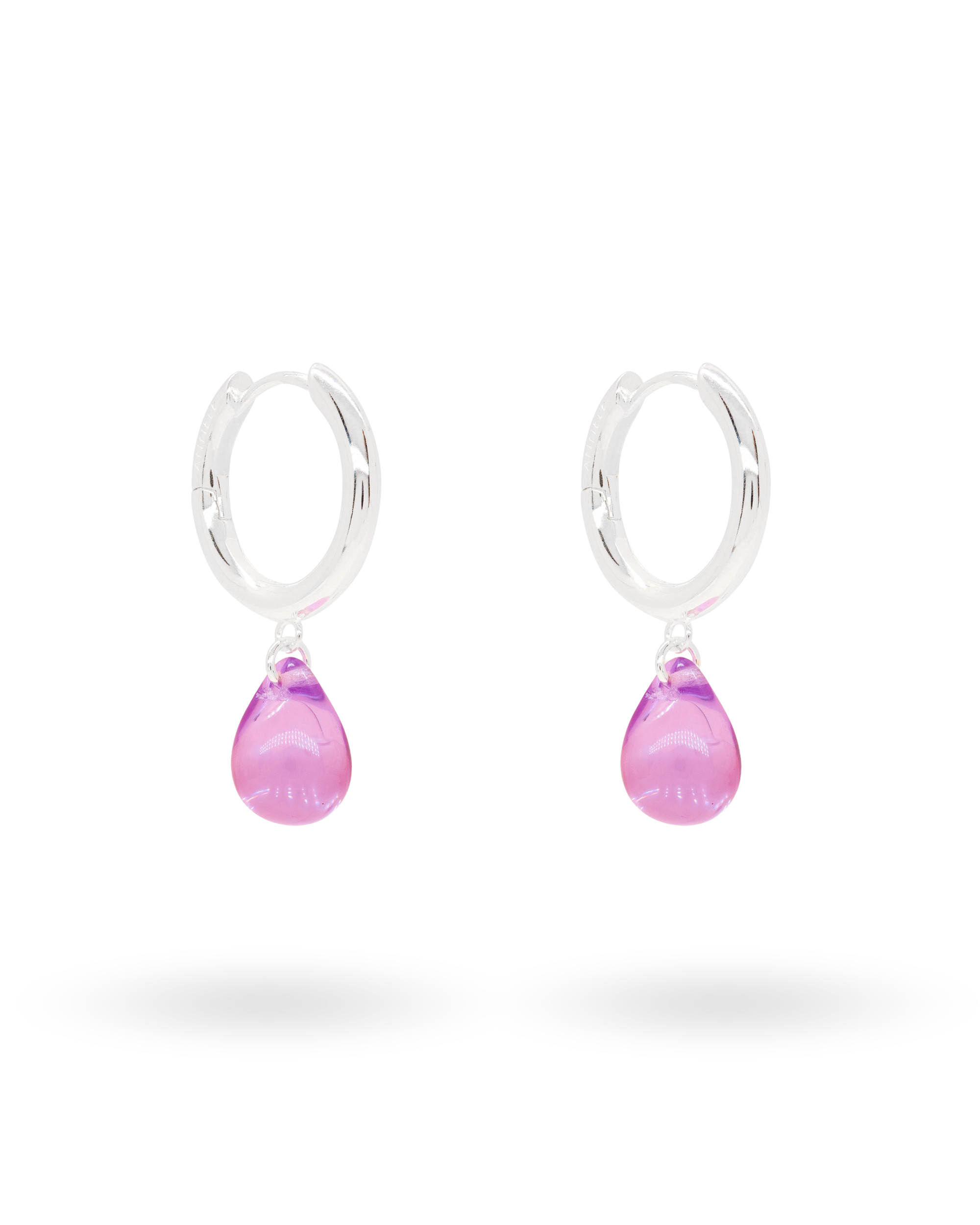 Sugar Drop Violet Earrings in Silver