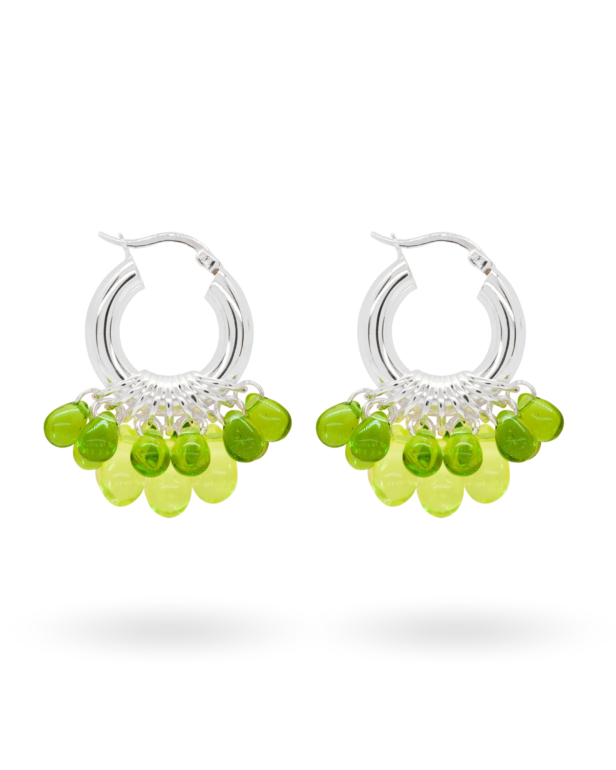 Swirly Popz Earrings in Silver