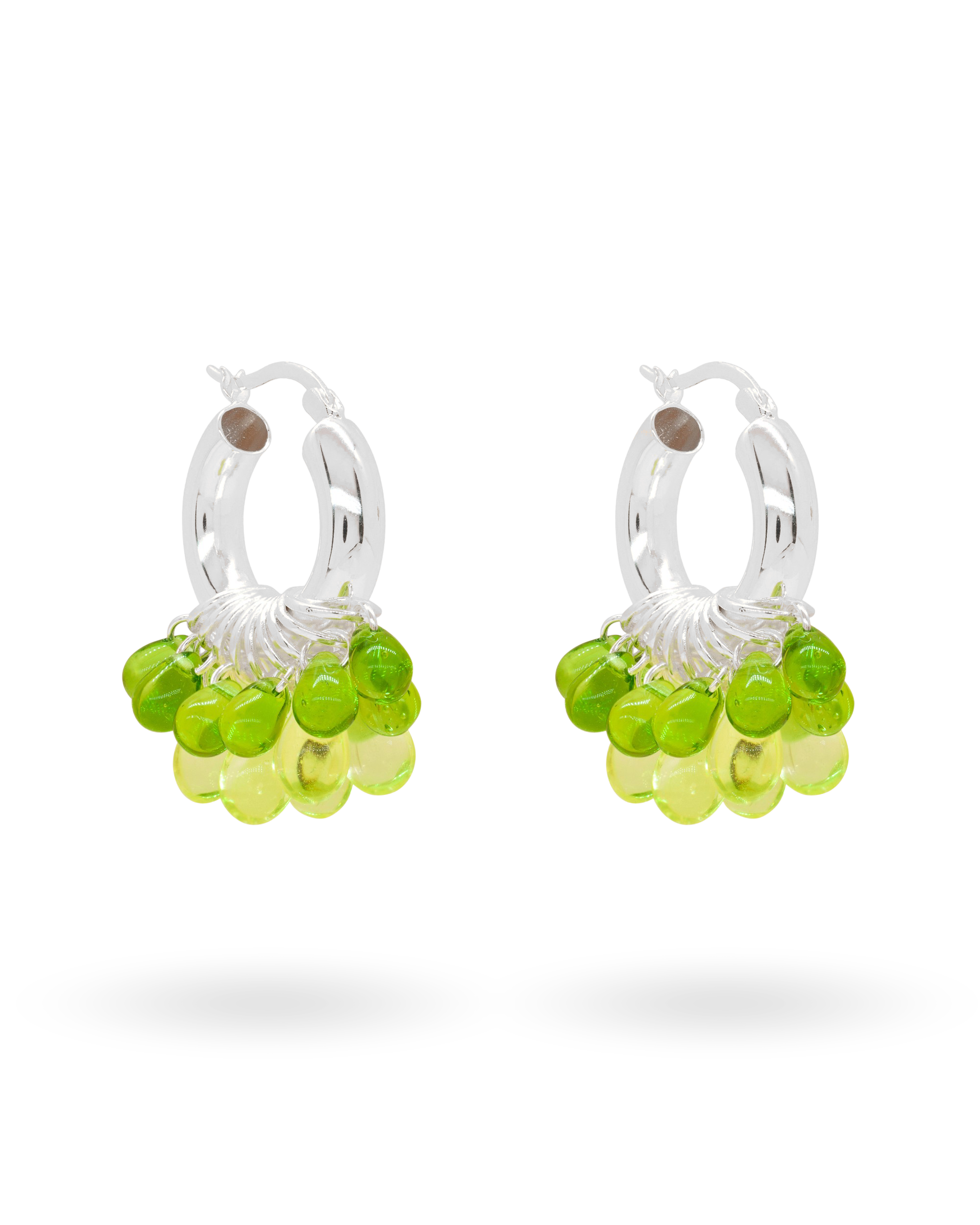 Swirly Popz Earrings in Silver