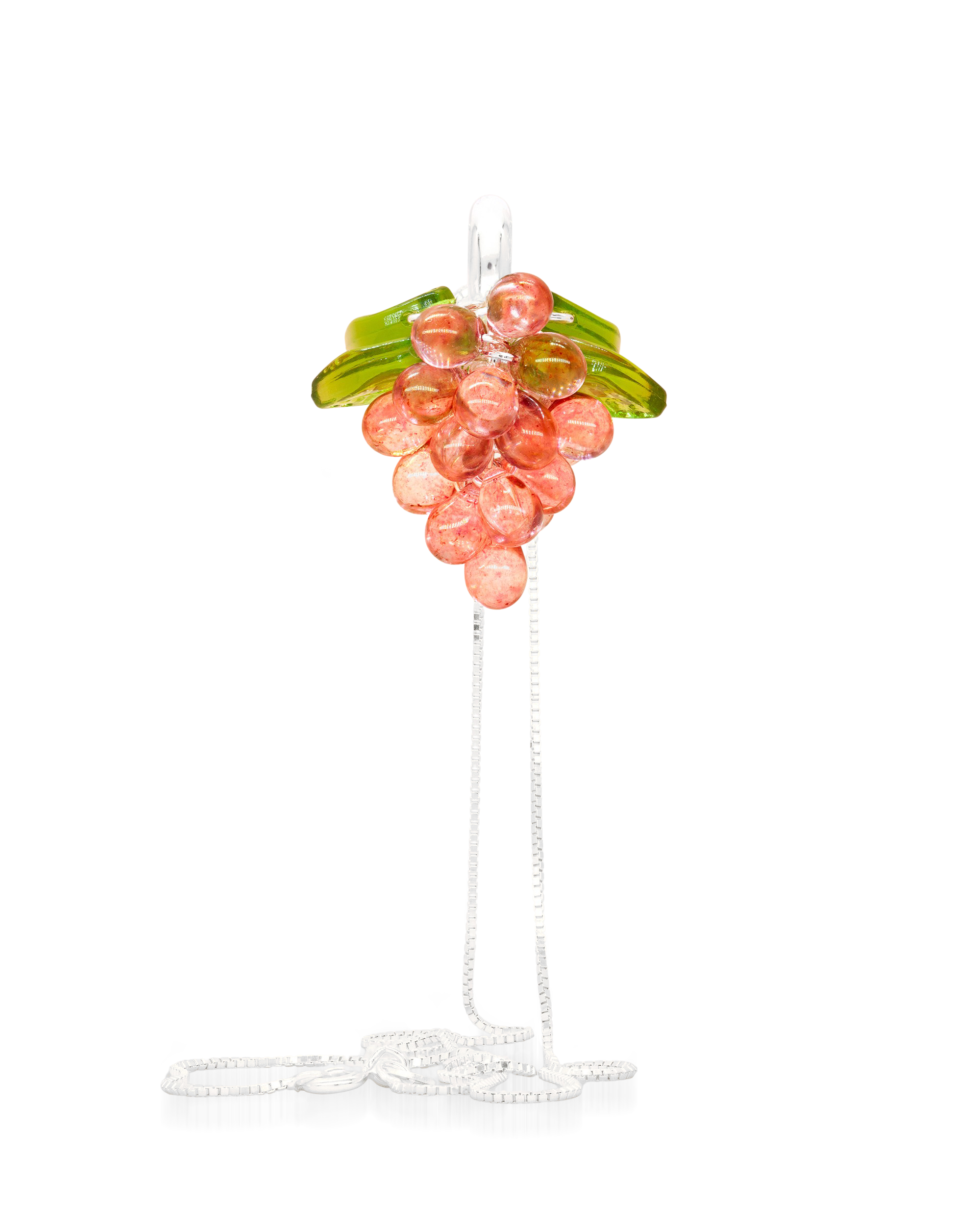 Raspberry Jelly Necklace in Silver