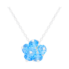 Aqua Cake Necklace in Silver