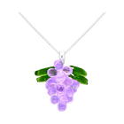 Lavender Jelly Necklace in Silver