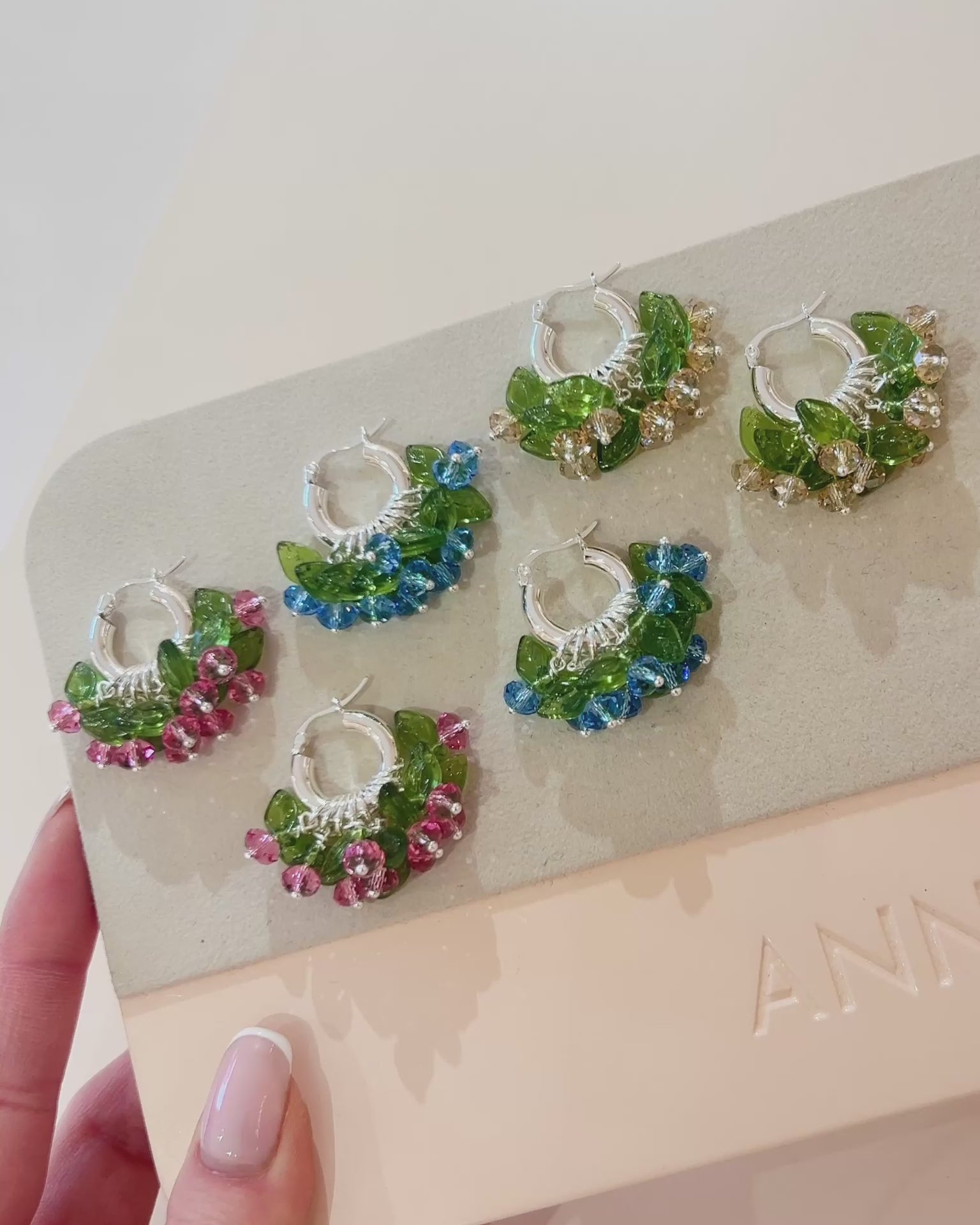 Mini Rose Fields Forever Earrings in Silver