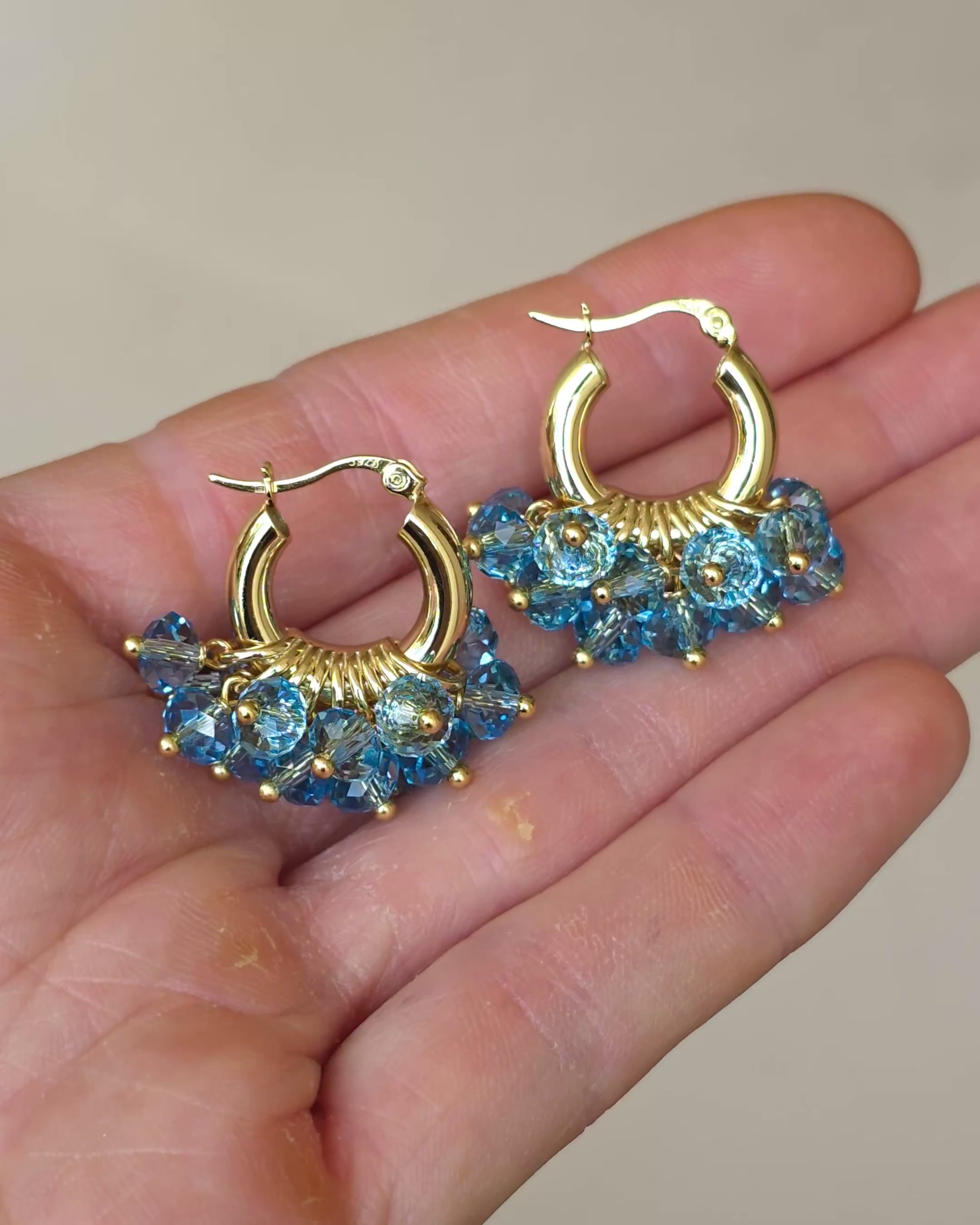 Mini Aquamarine Earrings