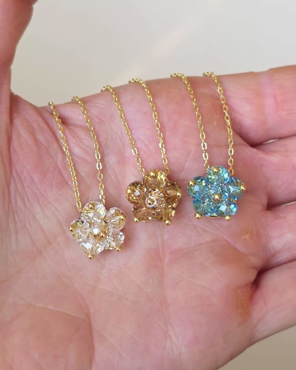 Aqua Cake Necklace