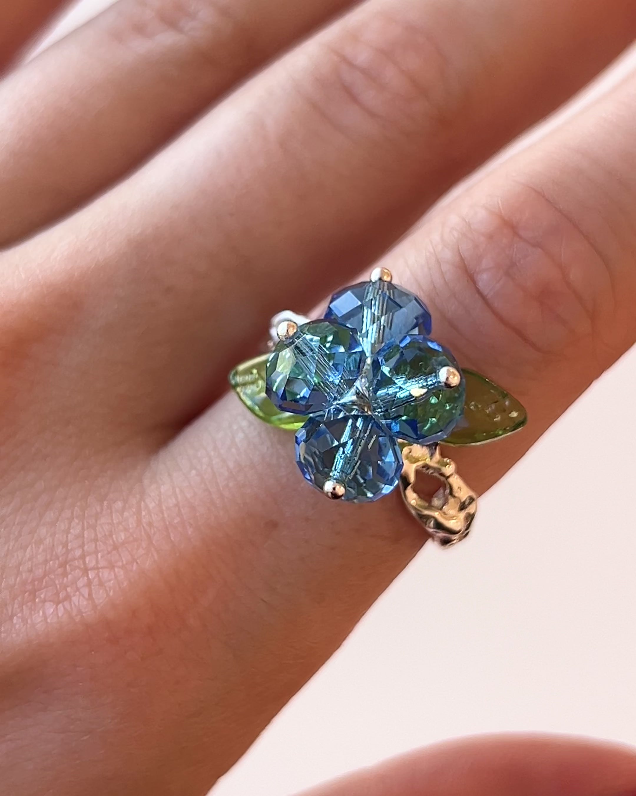 Blueberry Romance Ring in Silver