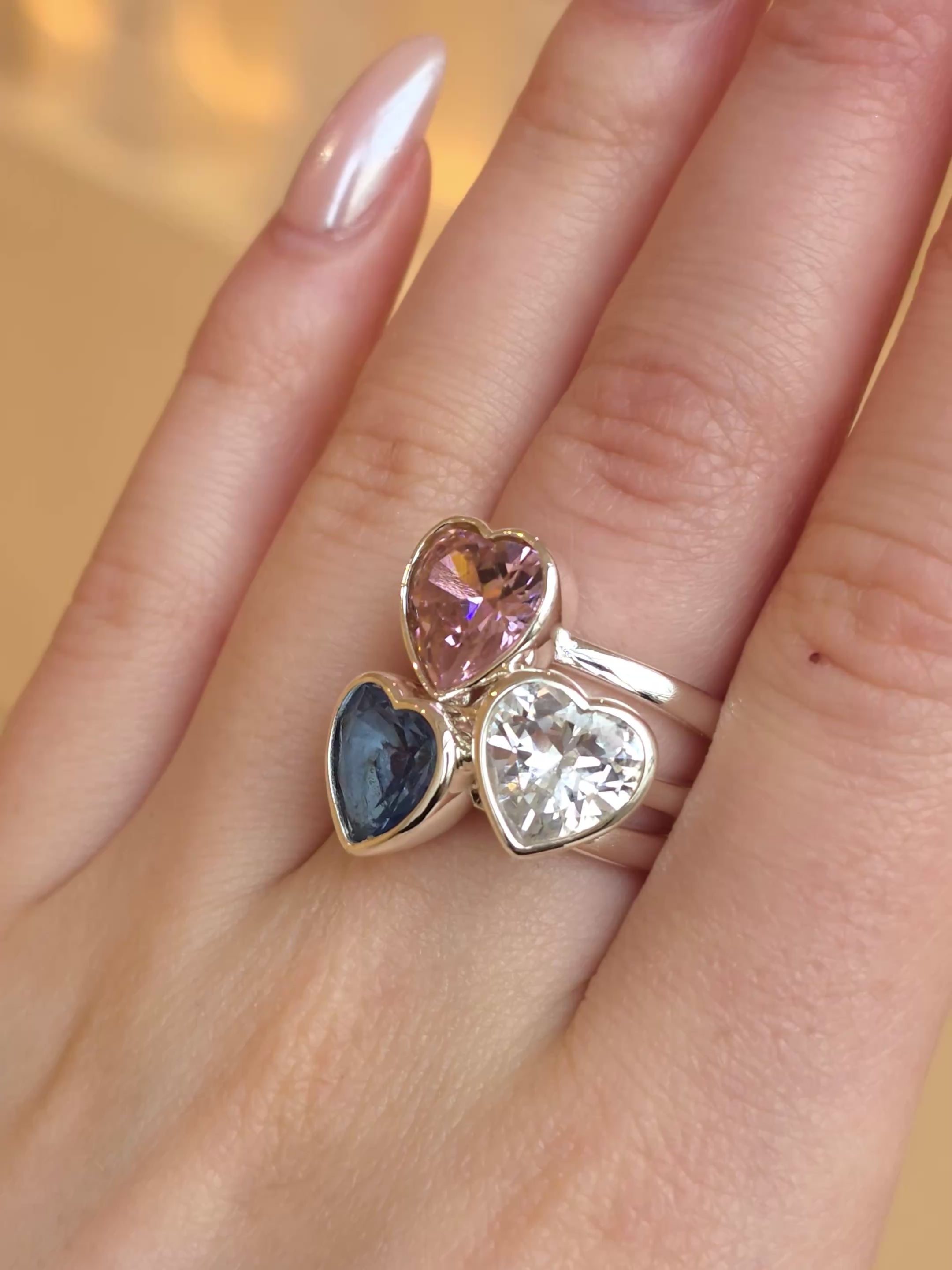Sweethearts Blue Ring in Silver