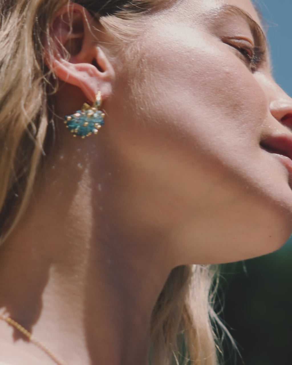 Mini Aquamarine Earrings