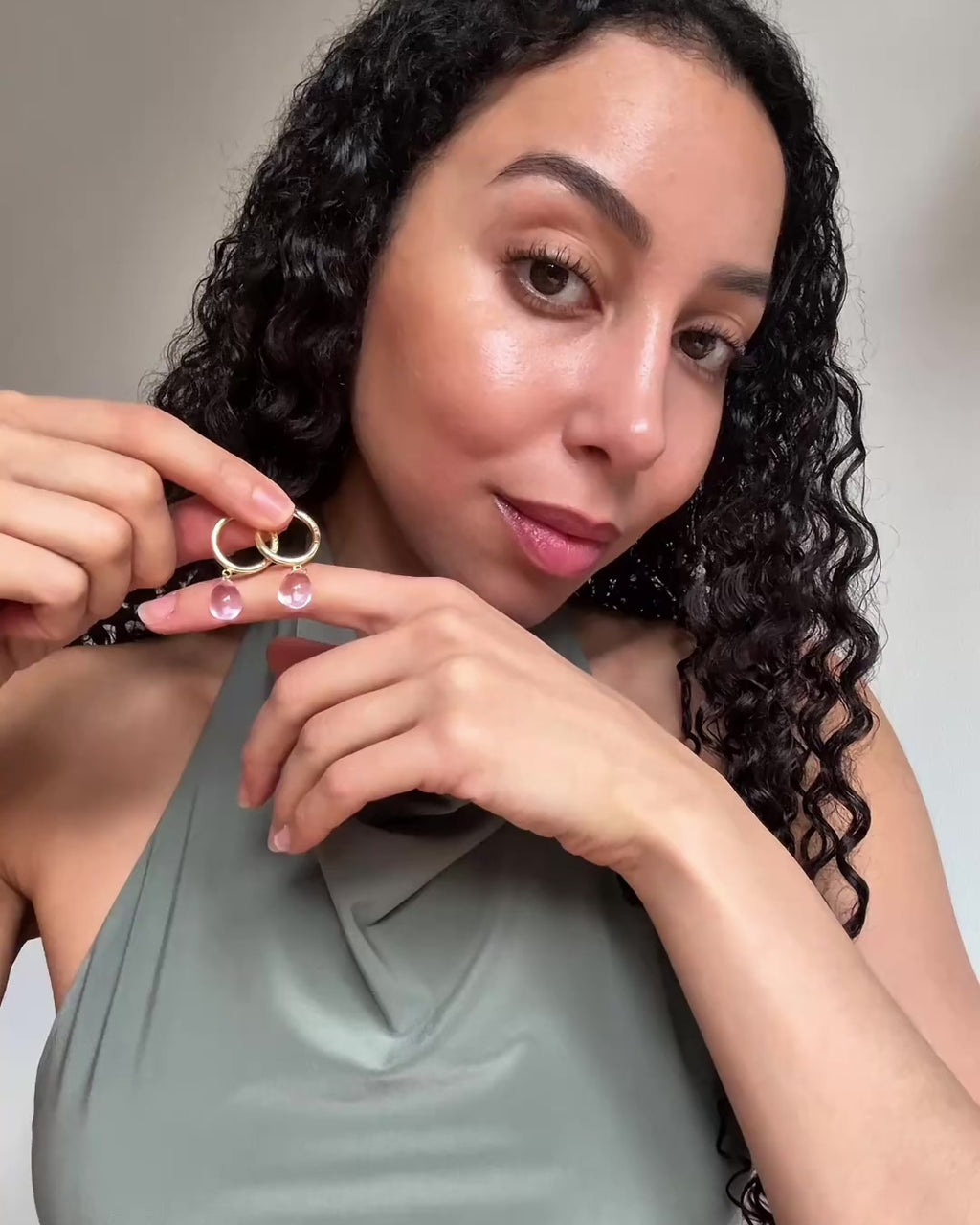 Sugar Drop Pink Earrings