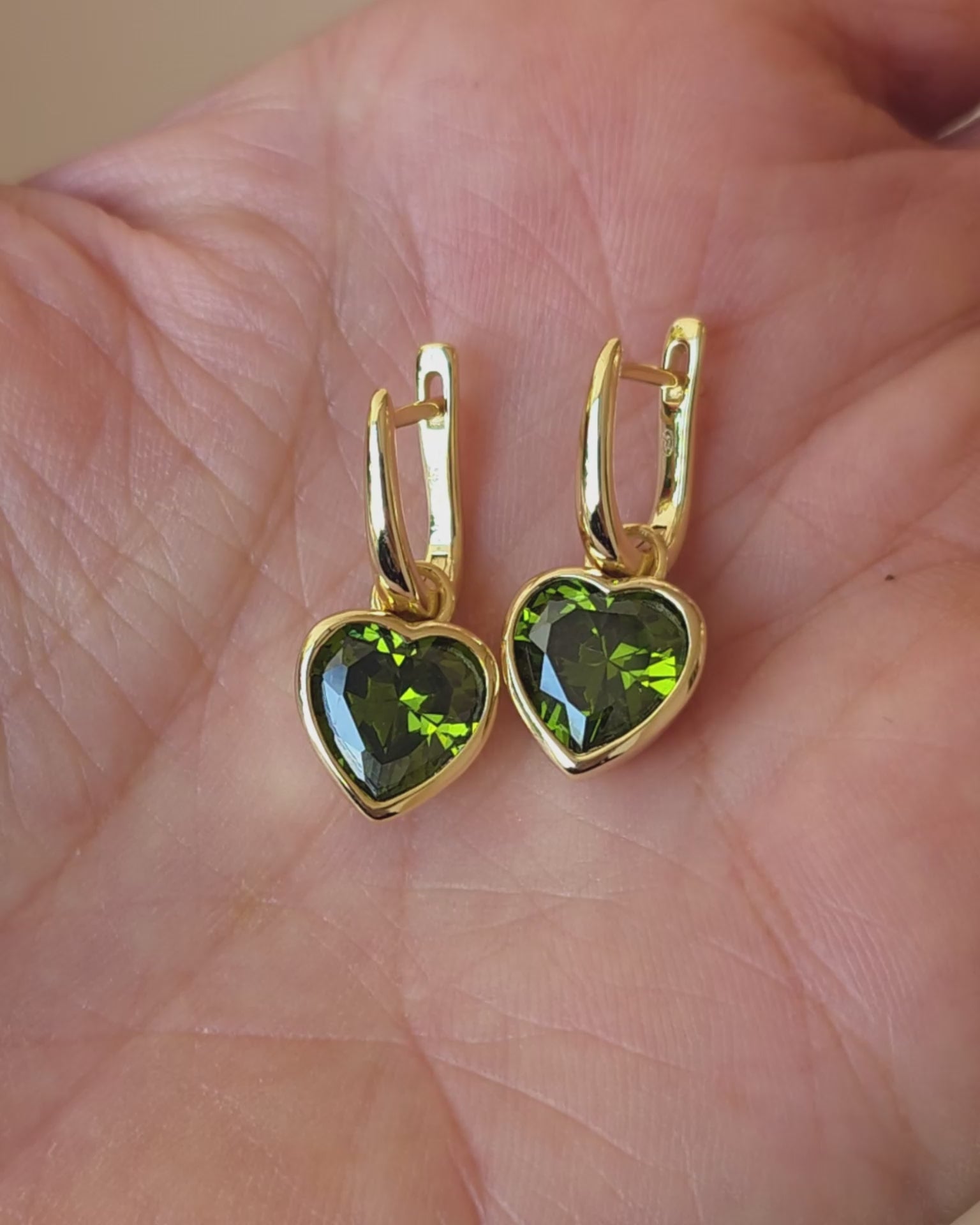 Sweethearts Green Earrings