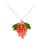 Raspberry Jelly Necklace in Silver