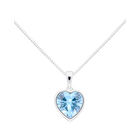 Sweethearts Blue Necklace in Silver