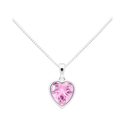 Sweethearts Light Pink Necklace in Silver