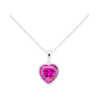 Sweethearts Pink Necklace in Silver