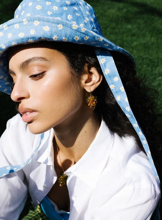 Apricot Jelly Clip-on Earrings