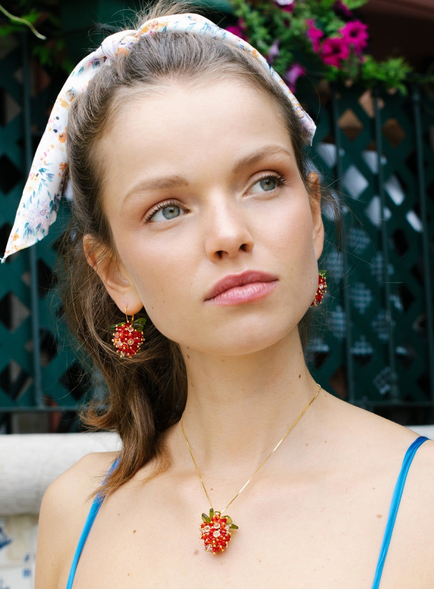 Sparkling Strawberry Necklace