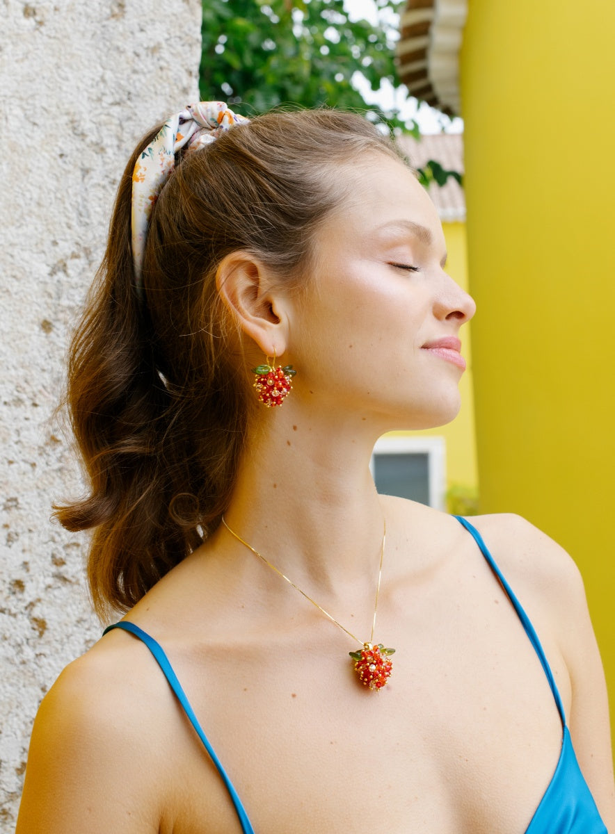Sparkling Strawberry Earrings